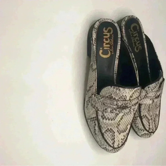 Circus by Sam Edelman Faux Snakeskin slide on shoe penny Size 7M NWOB - Picture 6 of 6